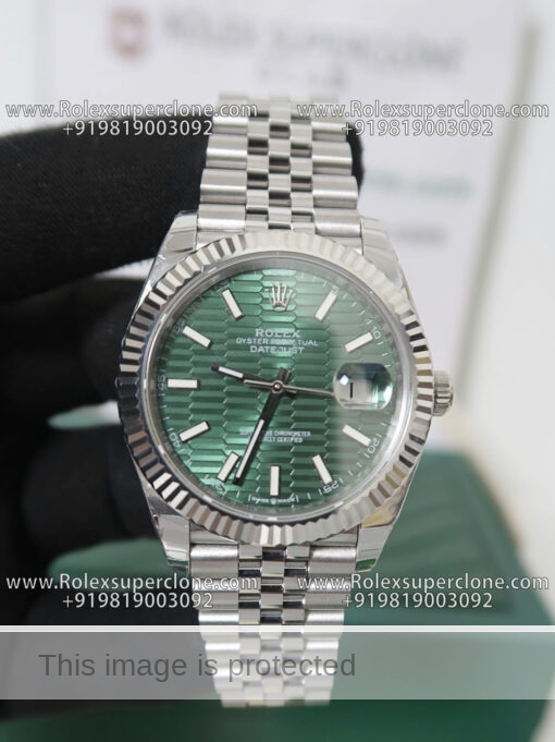 rolex datejust green dial super clone