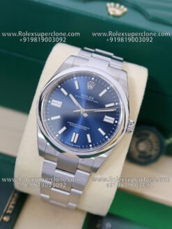 rolex oyster perpetual blue dial