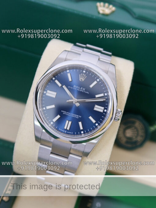 rolex oyster perpetual blue dial