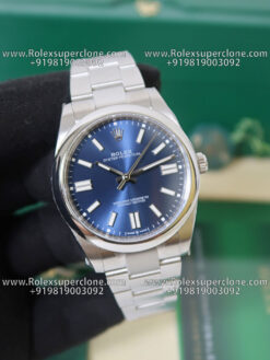 rolex oyster perpetual blue dial replica