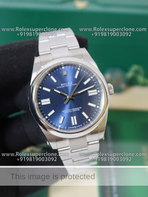 rolex oyster perpetual blue dial replica