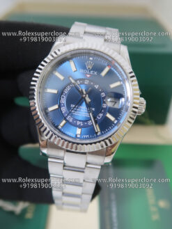 rolex sky dweller blue dial oyster bracelet