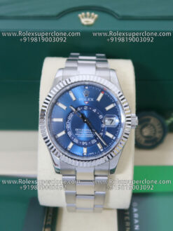 rolex sky dweller blue dial replica