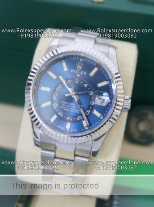 rolex sky dweller blue dial super clone