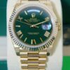 rolex daydate green dial yellow gold