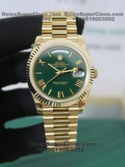 rolex daydate green roman dial replica watch