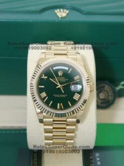 rolex daydate green roman dial super clone