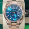 rolex sky dweller blue dial rose gold