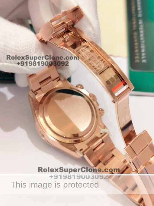 superclone rolex daytona 18k rose gold bracelet