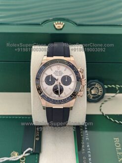 rolex daytona rose gold dial oysterflex strap