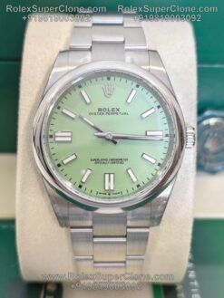 rolex oyster perpetual pistachio dial