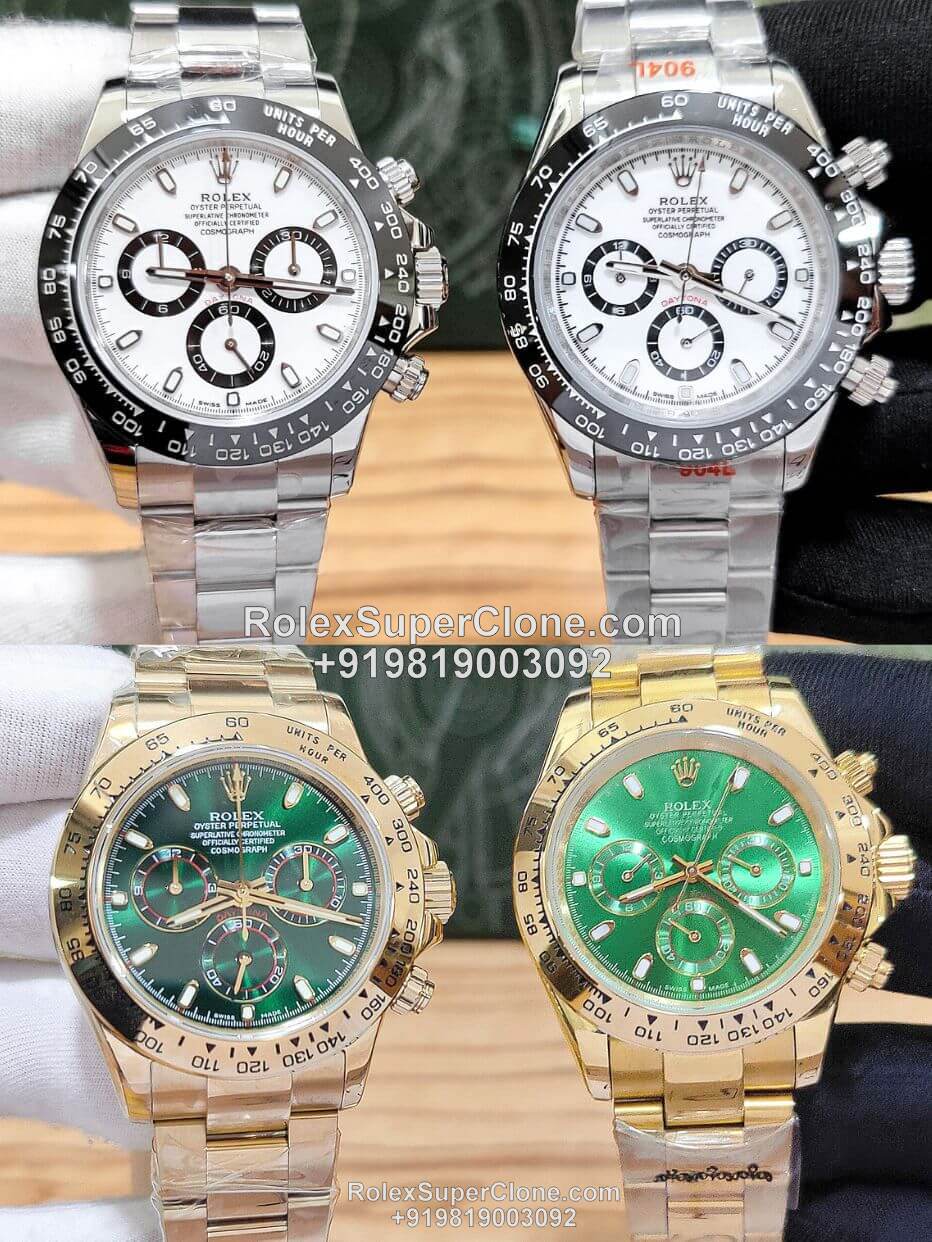 Rolex Daytona Panda Super Clone vs AAA grade replica comparison