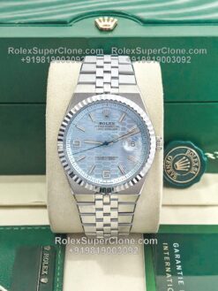 rolex land dweller ice blue dial watch