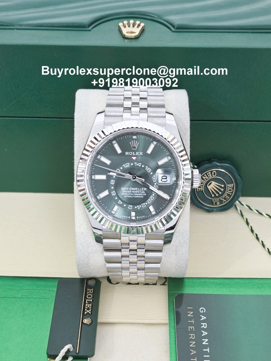 rolex sky dweller mint green dial