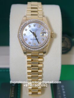 rolex lady-datejust with 28mm case size and mop dial