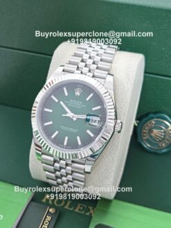 rolex datejust 41 green ombre dial jubilee bracelet