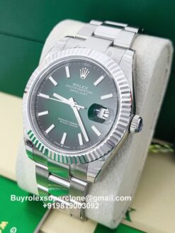 rolex datejust 41 green ombre dial oyster bracelet