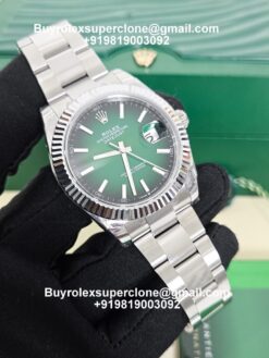 rolex datejust 41 green ombre dial super clone