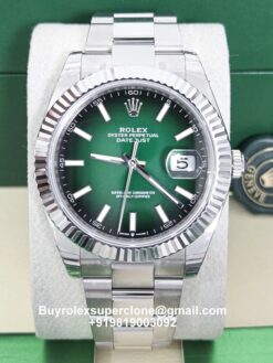 rolex datejust 41 green ombre replica