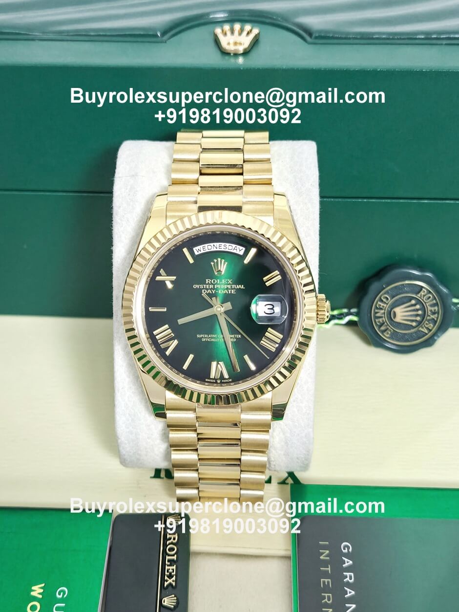 rolex day date green ombre dial gain weight