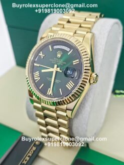 rolex day date green ombre dial weighted clone