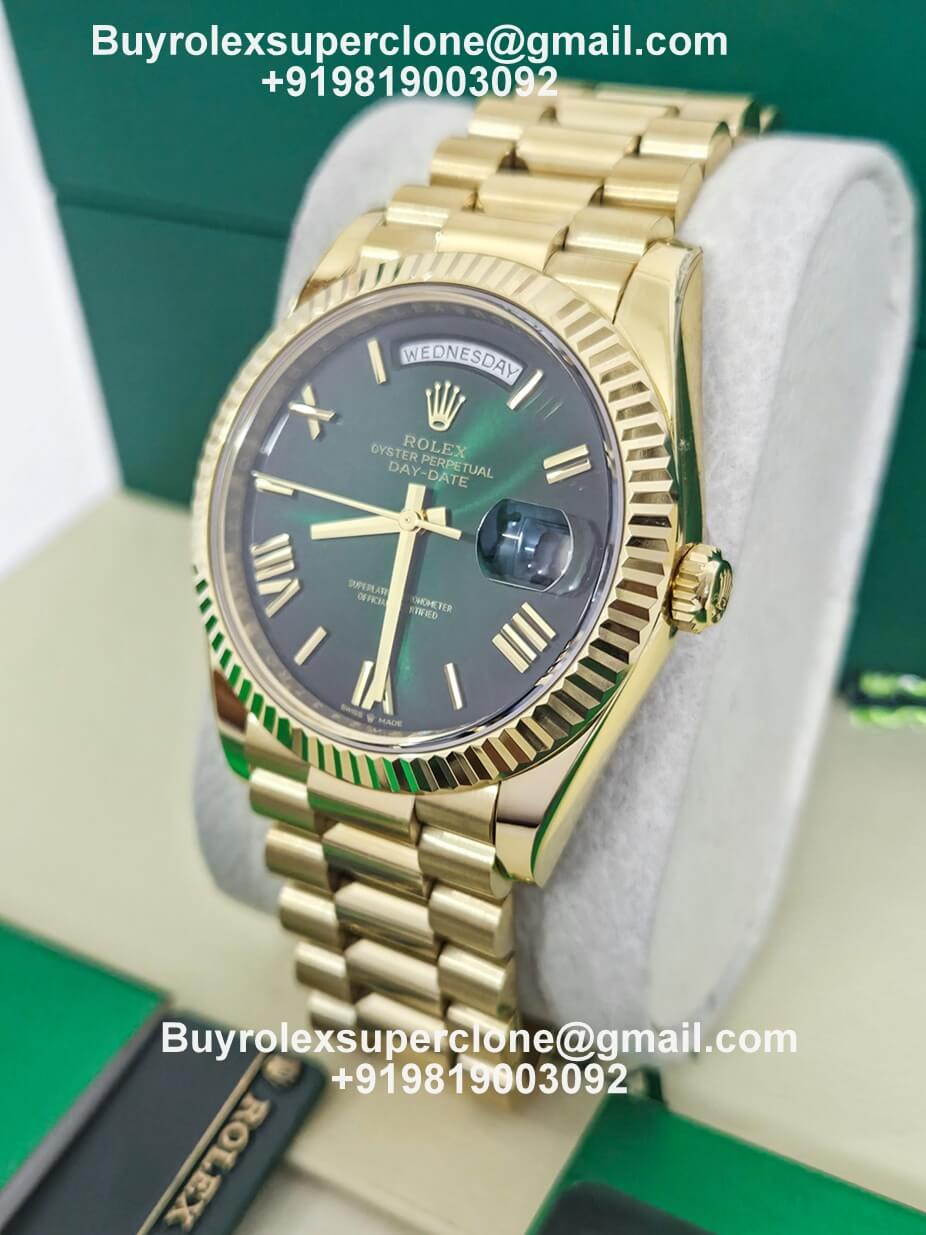 rolex day date green ombre dial weighted clone