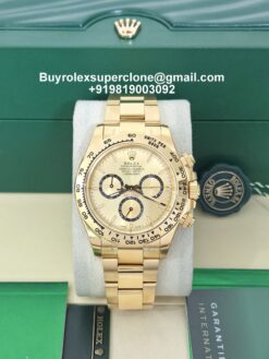 rolex daytona champagne gold bracelet superclone