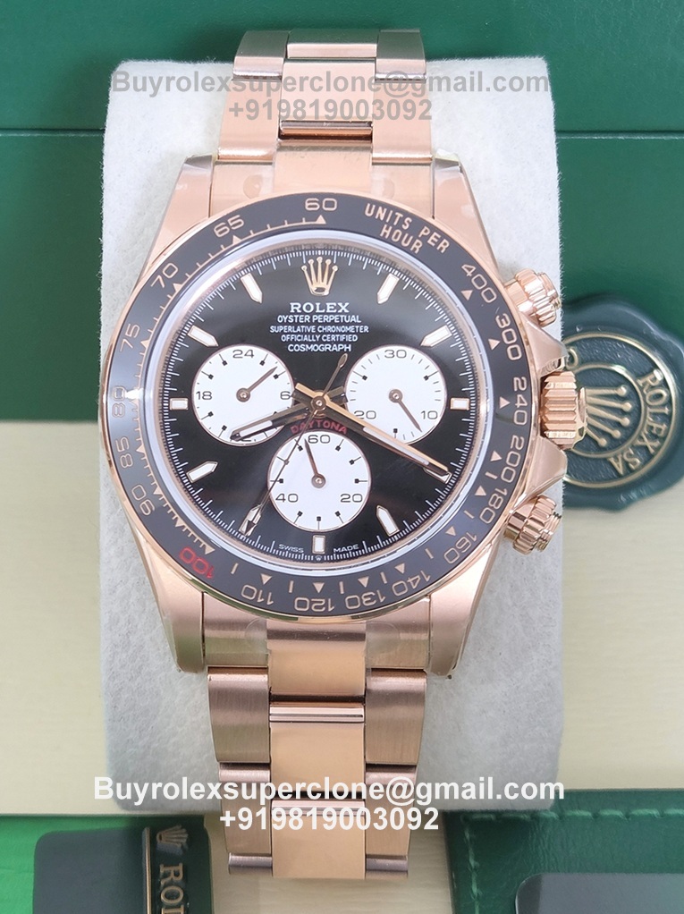 rolex daytona le mans rose gold weighted