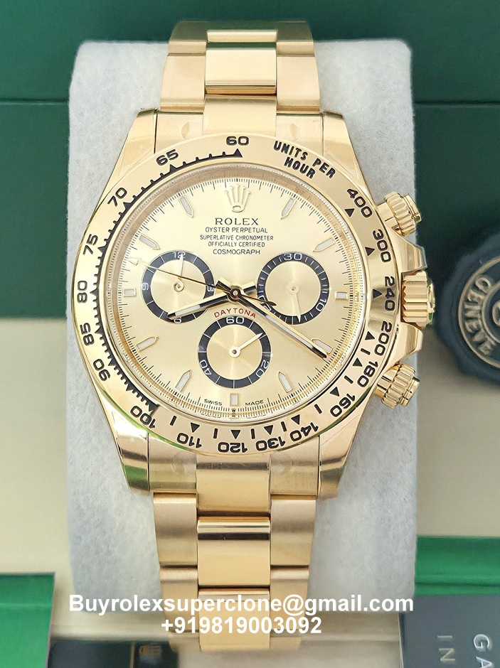 rolex daytona yellow gold weighted