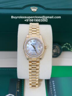 rolex lady-datejust 28mm watch with mop dial