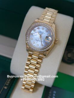 rolex lady datejust replica watch with case size 28mm
