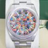 rolex op multicoloured dial