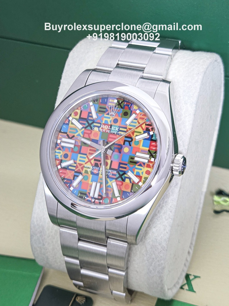 rolex op multicoloured dial super clone